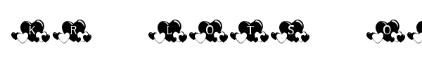 KR Lots of Hearts font preview